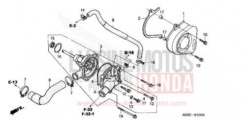 WATER PUMP CBF600N4 de 2004